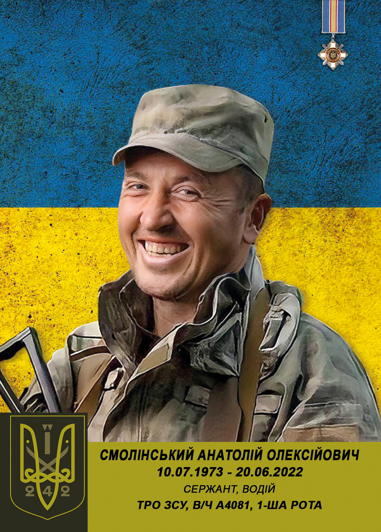 Смолінський Анатолій Олексійович_29.08.1985-20.06.2022_242_241_РУ Північ Смолінський Анатолій Олексійович_29.08.1985-20.06.2022_242_241_РУ Північ